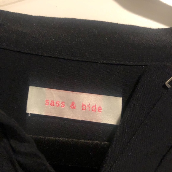 Black Sassanid bide blouse with sequins on the pocket - Picture 5 of 5